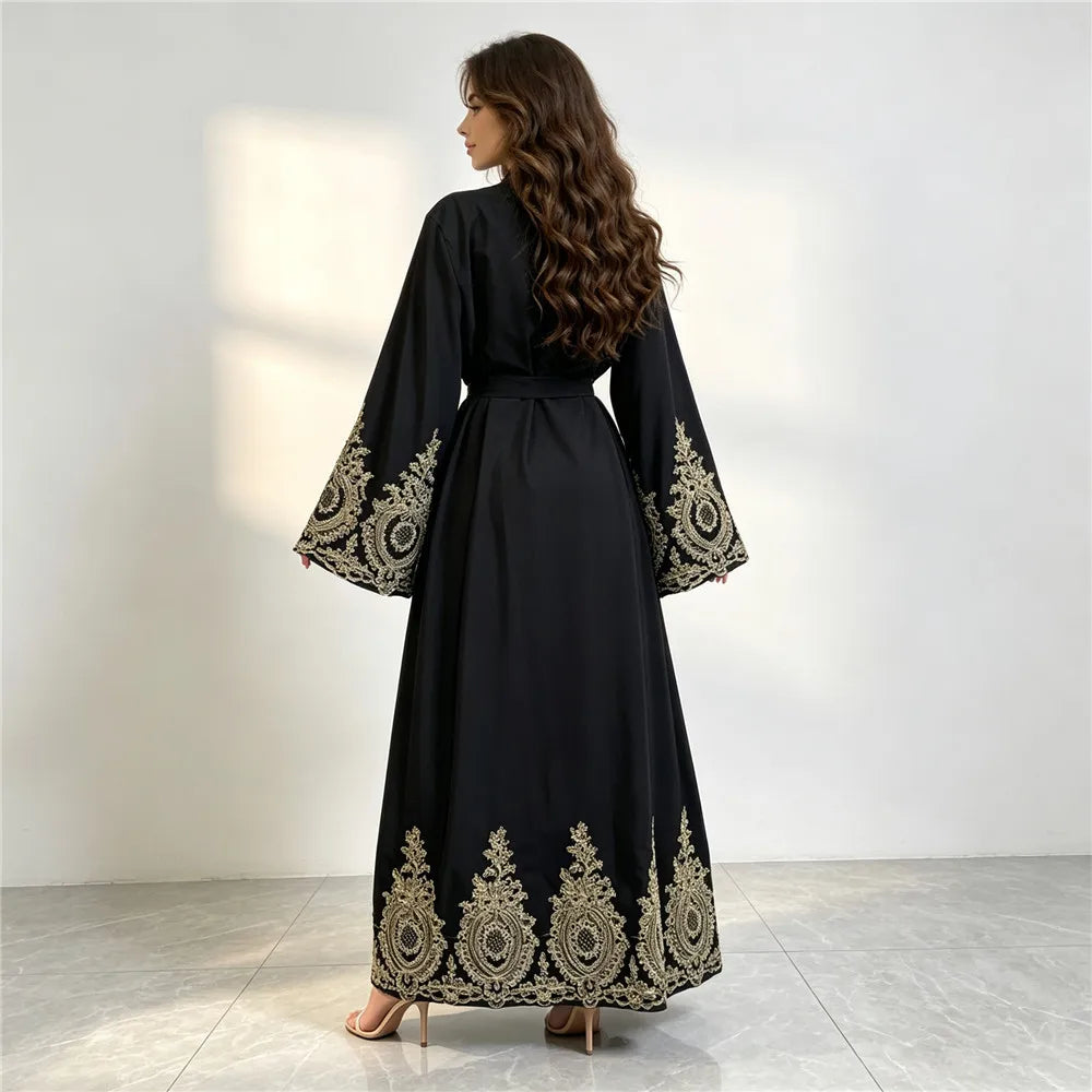 New Abaya Dubai Luxury Kimono Cardigan Kaftan Ramadan Caftan Marocain Femme Robe Kebaya Arab Muslim Dress Women Islam Clothing