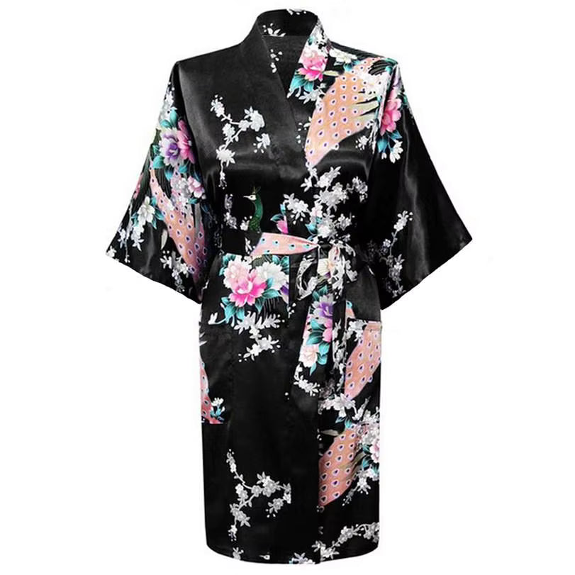 Rayon Bridal Robes Women Embroidery Letter Nightwear Bridesmaid Wedding Intimate Lingerie Kimono Bathrobes Gown Sexy Night Dress