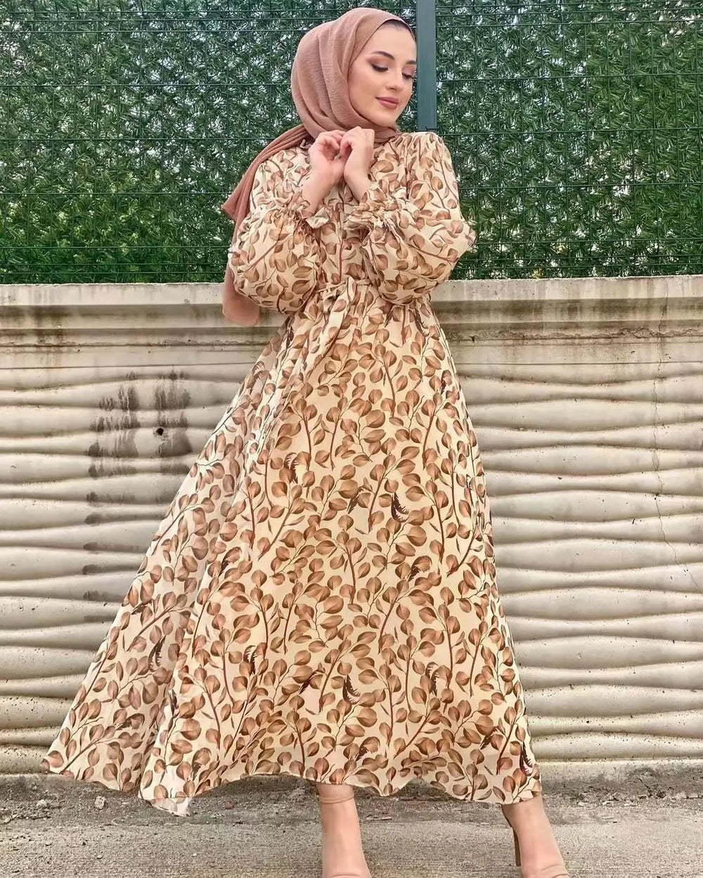 New Summer Floral Abaya Dubai Luxury Muslim Woman Dresses Abaya Femme Modest Dresses